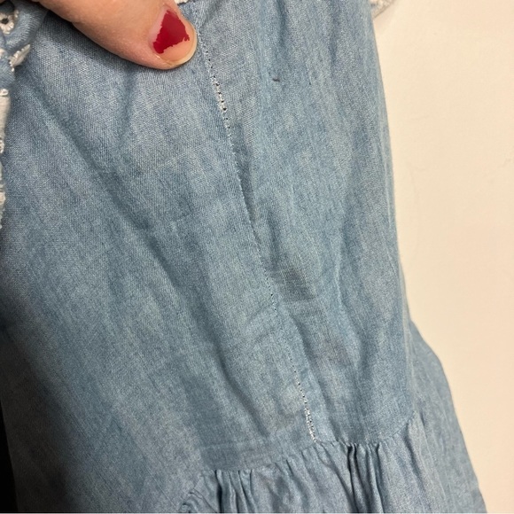 Lovers + Friends off the shoulder ruffle chambray mini dress size XS - Picture 6 of 10